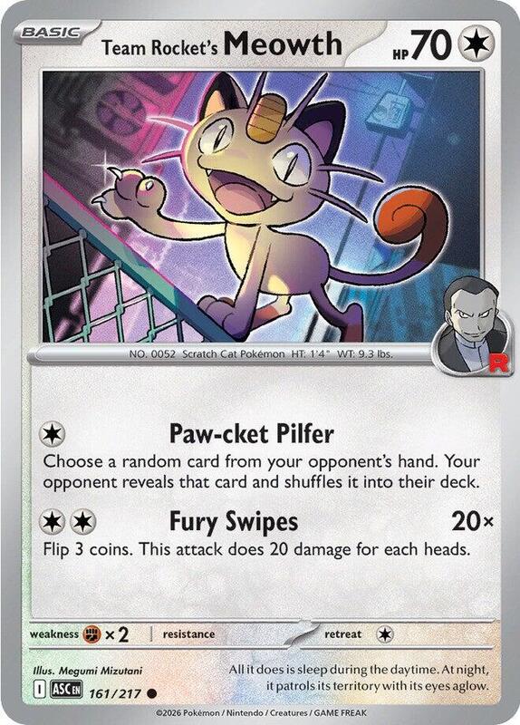 Team Rocket's Meowth (161/217) - Ascended Heroes