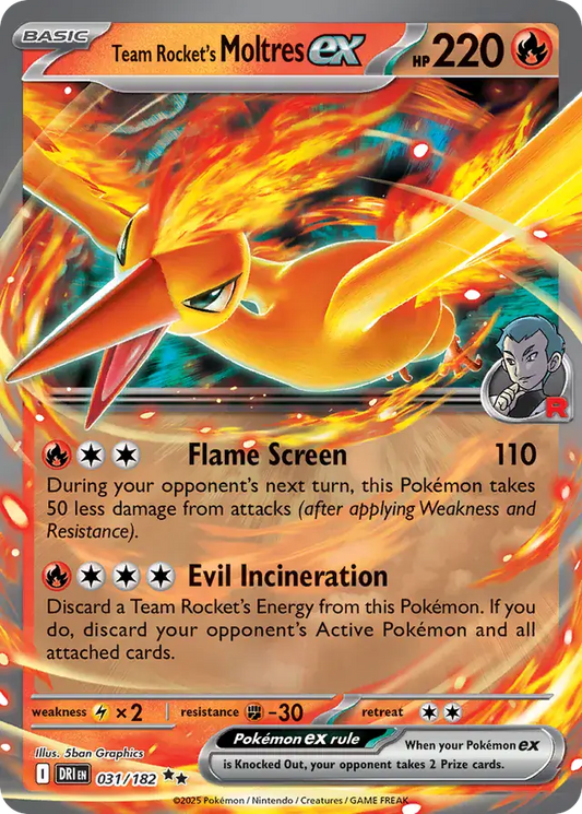 Team Rocket's Moltres ex (031/182) - Destined Rivals