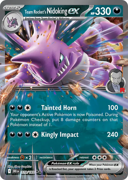 Team Rocket's Nidoking ex (119/182) - Destined Rivals