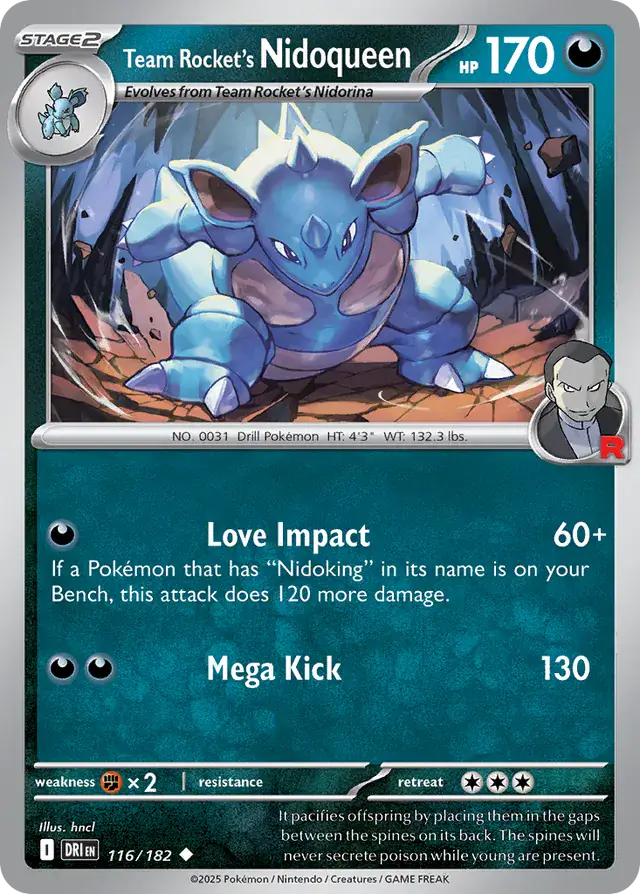 Team Rocket's Nidoqueen (116/182) - Destined Rivals