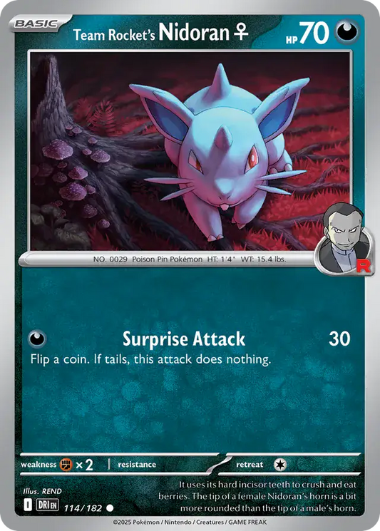 Team Rocket's Nidoran♀ (114/182) - Destined Rivals