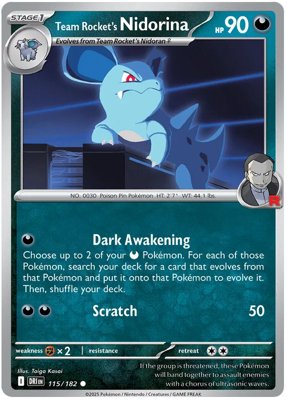 Team Rocket's Nidorina (115/182) - Destined Rivals