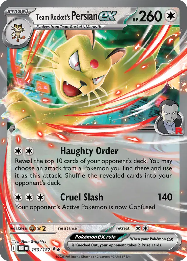 Team Rocket's Persian ex (150/182) - Destined Rivals