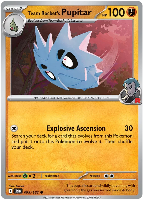 Team Rocket's Pupitar (095/182) - Destined Rivals