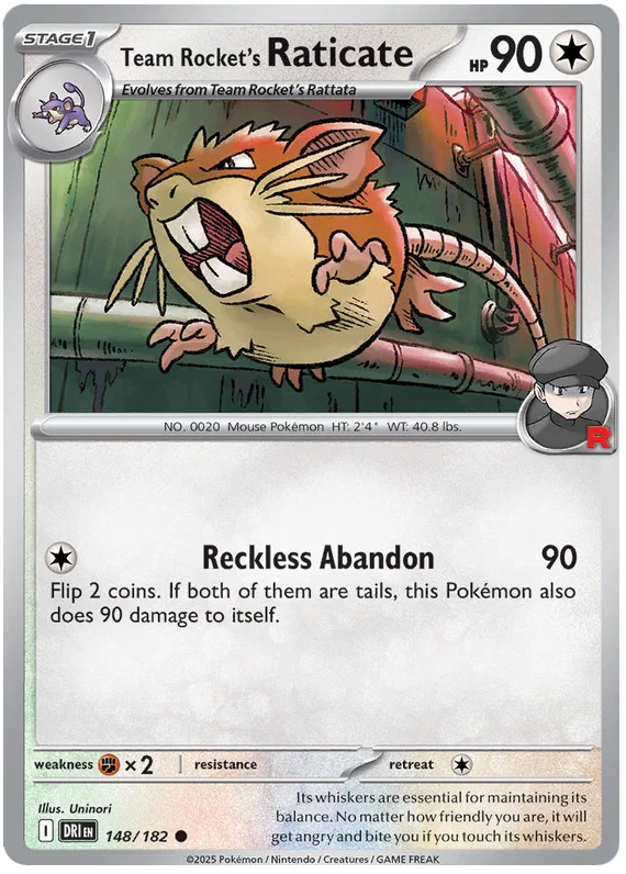 Team Rocket's Raticate (148/182) - Destined Rivals