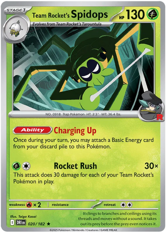 Team Rocket's Spidops [Holo] (020/182) - Destined Rivals