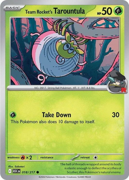 Team Rocket's Tarountula [Energy Reverse Holo] (018/217) - Ascended Heroes