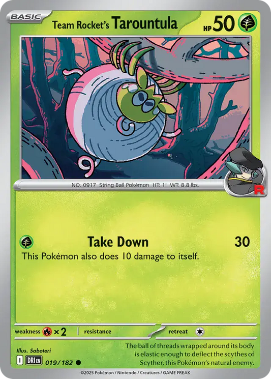 Team Rocket's Tarountula (019/182) - Destined Rivals