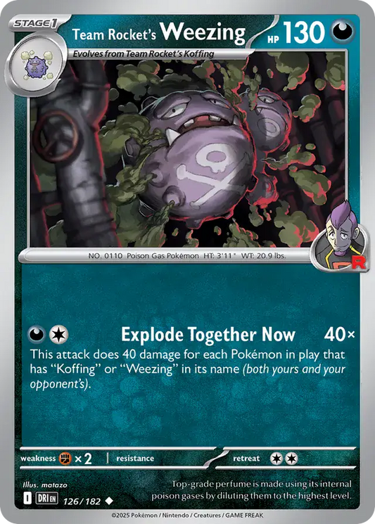 Team Rocket's Weezing (126/182) - Destined Rivals