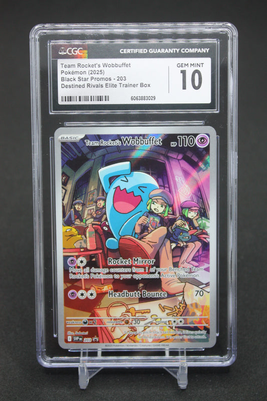Team Rocket's Wobbuffet #203 - Black Star Promos - CGC 10