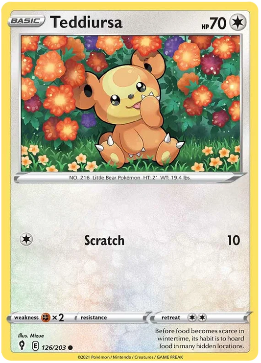 Teddiursa (126/203) - Evolving Skies