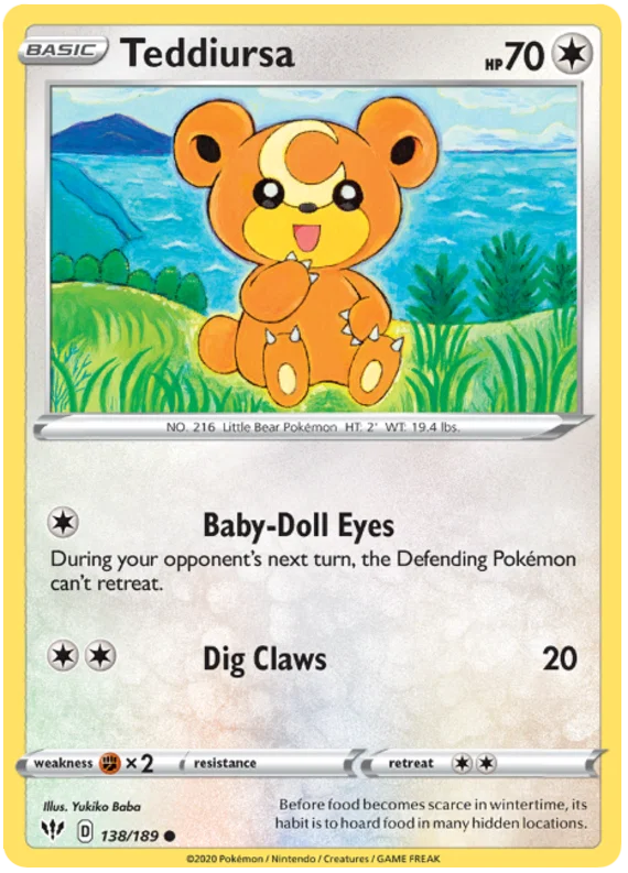 Teddiursa (138/189) - Darkness Ablaze