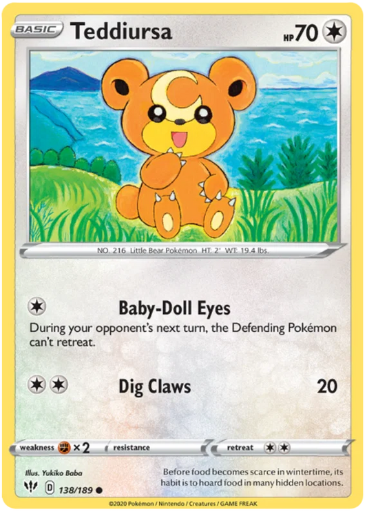 Teddiursa (138/189) - Darkness Ablaze
