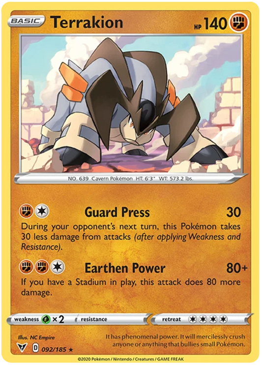 Terrakion (092/185) - Vivid Voltage