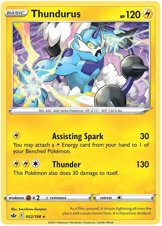 Thundurus [Reverse Holo] (052/198) - Chilling Reign