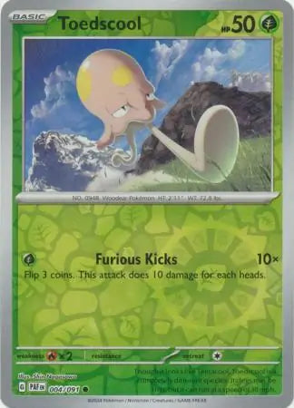 Toedscool Reverse Holo (004/091) - Paldean Fates