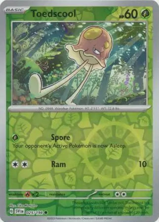 Toedscool Reverse Holo (025/198) - Scarlet & Violet