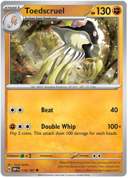 Toedscruel [Reverse Holo] (119/197) - Obsidian Flames