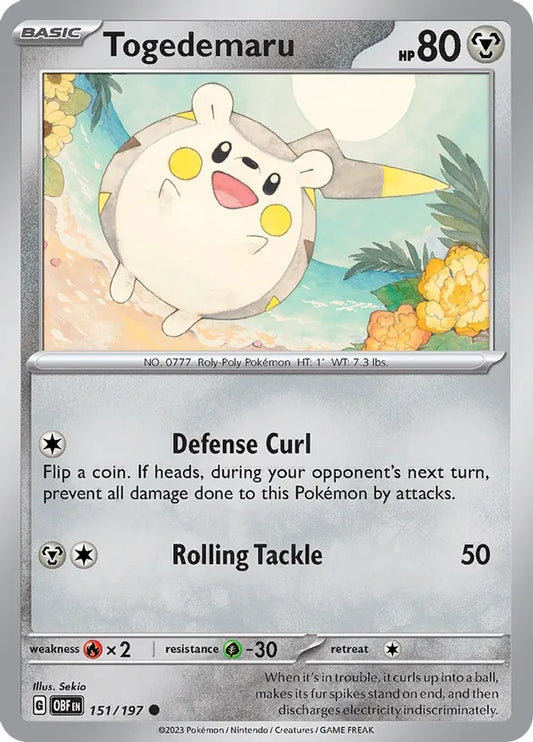 Togedemaru (151/197) - Obsidian Flames