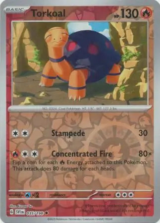 Torkoal Reverse Holo (035/198) - Scarlet & Violet