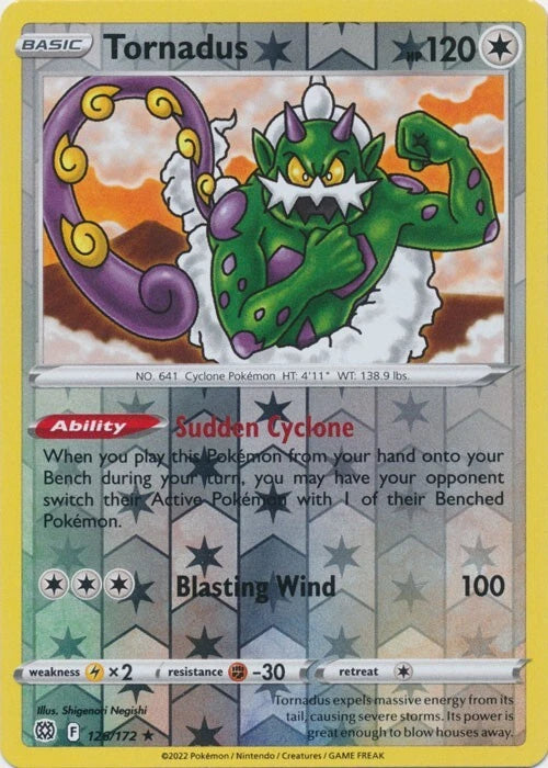 Tornadus Reverse Holo (126/172) - Brilliant Stars