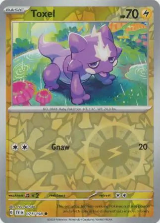 Toxel Reverse Holo (071/198) - Scarlet & Violet
