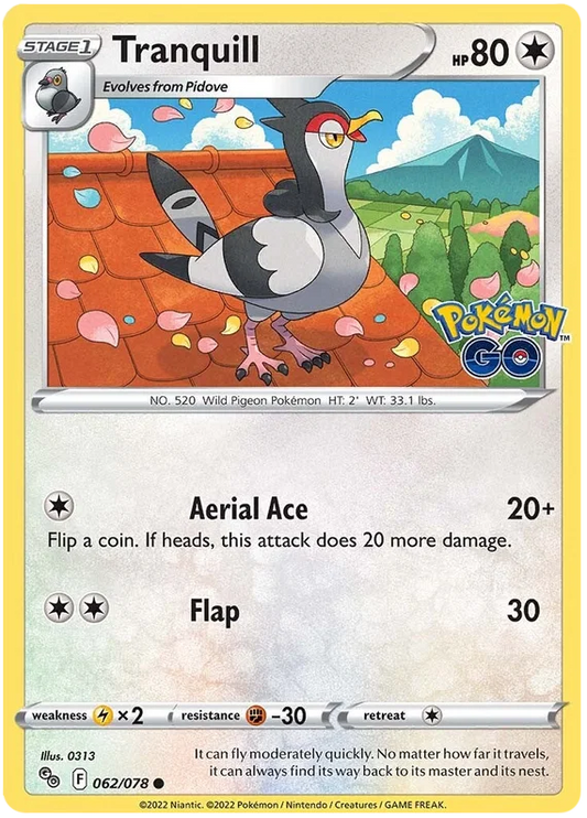 Tranquill (062/078) - Pokémon Go