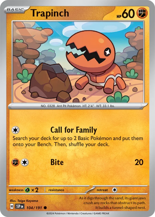 Trapinch (104/191) - Surging Sparks