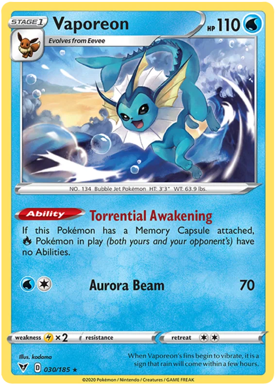 Vaporeon (030/185) - Vivid Voltage
