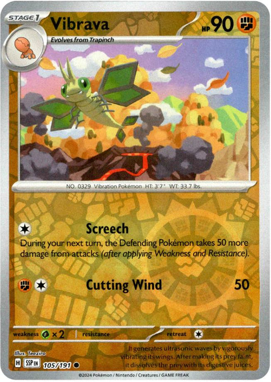Vibrava Reverse Holo (105/191) - Surging Sparks