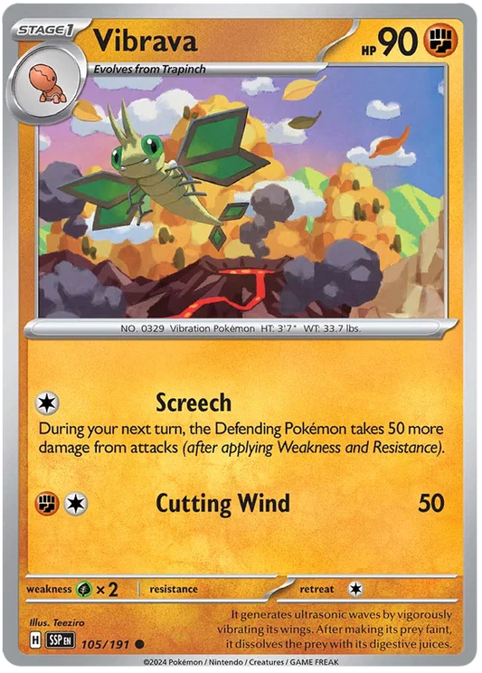 Vibrava [Reverse Holo] (105/191) - Surging Sparks