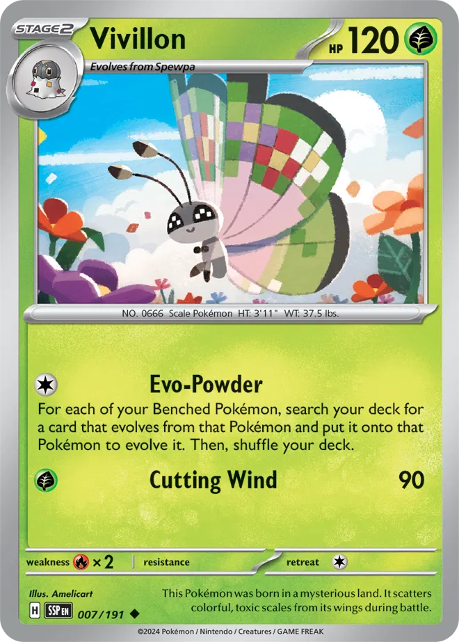 Vivillon (007/191) - Surging Sparks