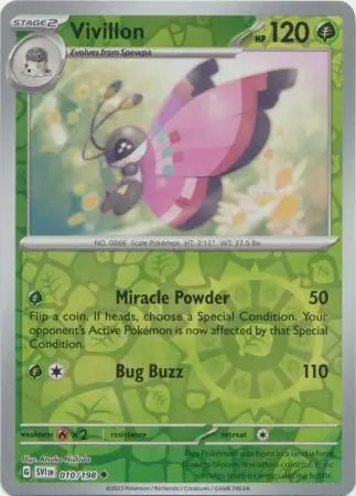 Vivillon Reverse Holo (010/198) - Scarlet & Violet