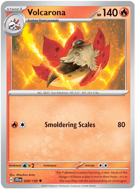 Volcarona [Reverse Holo] (029/159) - Journey Together