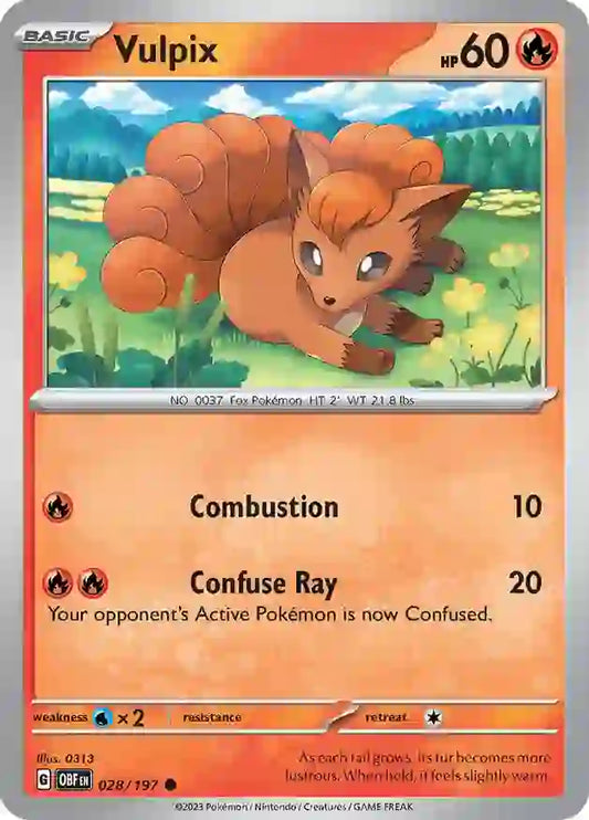 Vulpix (028/197) - Obsidian Flames