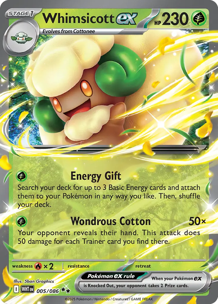 Whimsicott ex (005/086) - White Flare