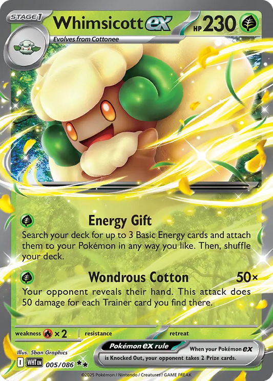 Whimsicott ex (005/086) - White Flare