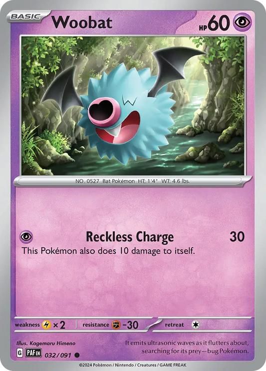 Woobat (032/091) - Paldean Fates