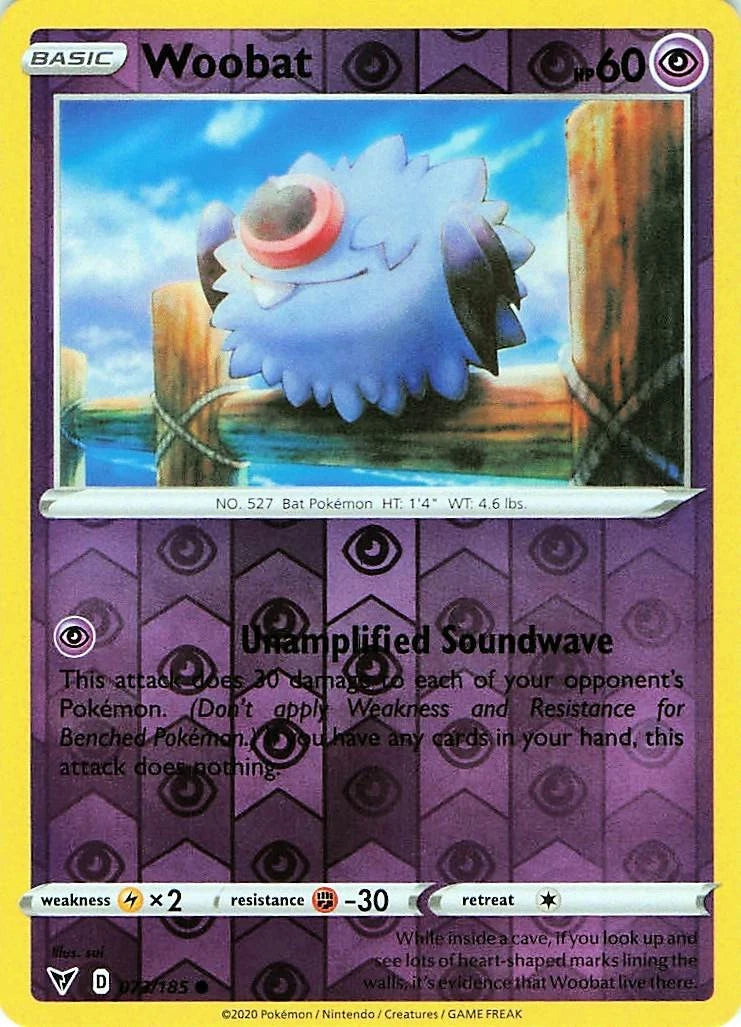 Woobat Reverse Holo (073/185) - Vivid Voltage