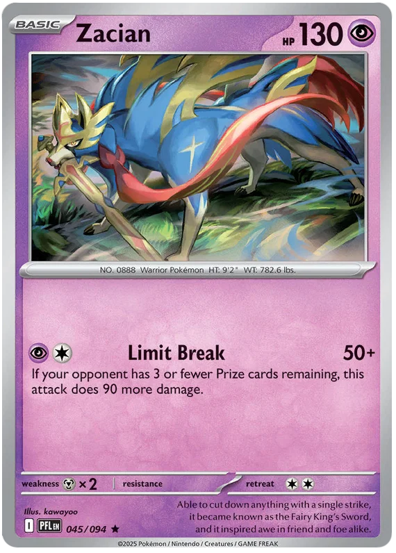 Zacian [Reverse Holo] (045/094) - Phantasmal Flames