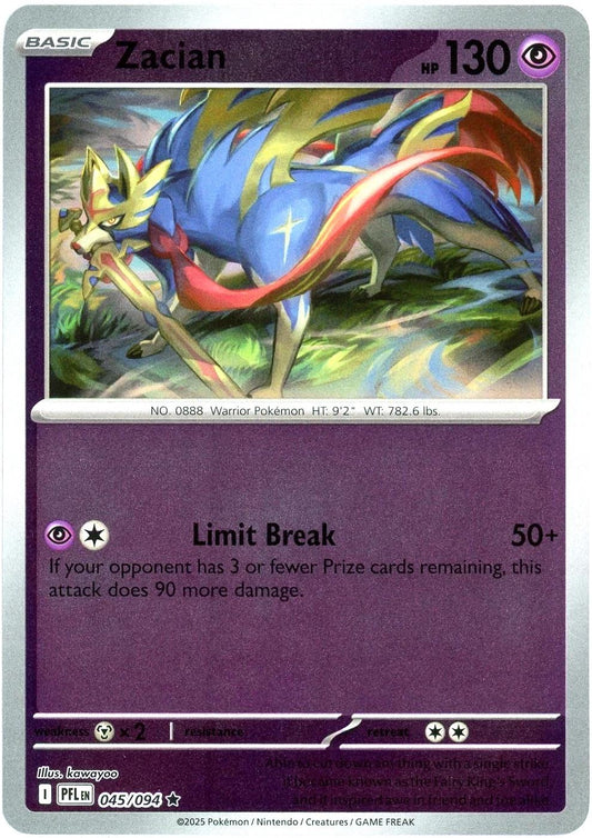 Zacian Reverse Holo (045/094) - Phantasmal Flames