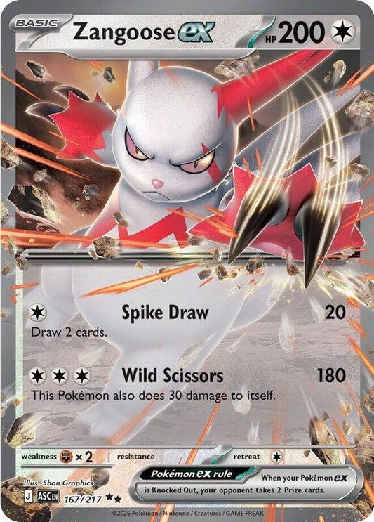 Zangoose ex (167/217) - Ascended Heroes