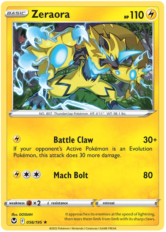 Zeraora (056/195) - Silver Tempest