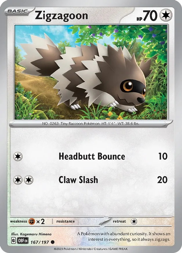 Zigzagoon (167/197) - Obsidian Flames