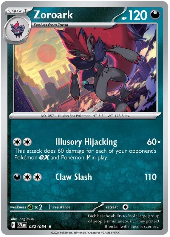 Zoroark [Reverse Holo] (032/064) - Shrouded Fable