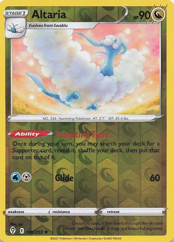 Altaria Reverse Holo (106/203) - Evolving Skies