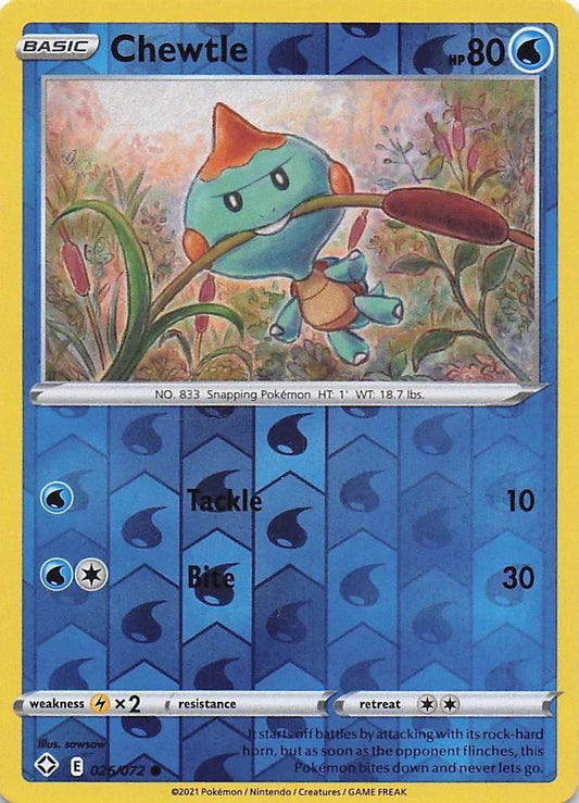 Chewtle Reverse Holo (026/072) - Shining Fates