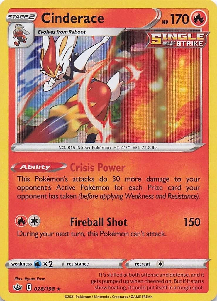 Cinderace Holo (028/198) - Chilling Reign