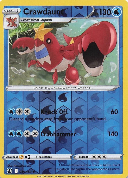 Crawdaunt Reverse Holo (039/163) - Battle Styles