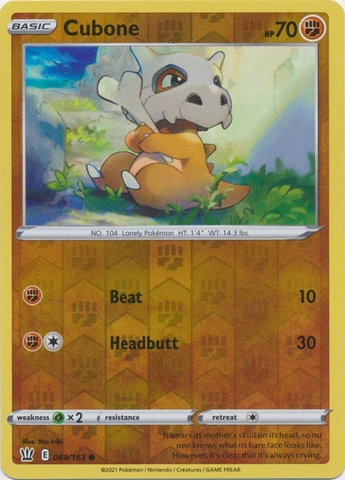 Cubone Reverse Holo (069/163) - Battle Styles